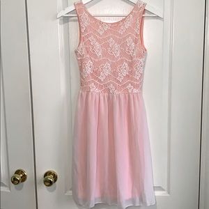 Suzy Shier pink lace dress